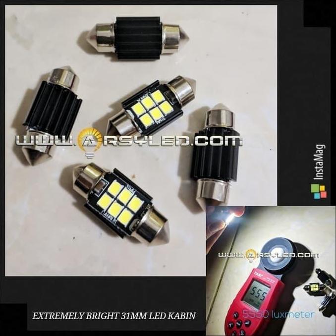 Lampu Led Plafon Mobil Kabin 31 mm Heatsink Avanza Xenia Calya sigra