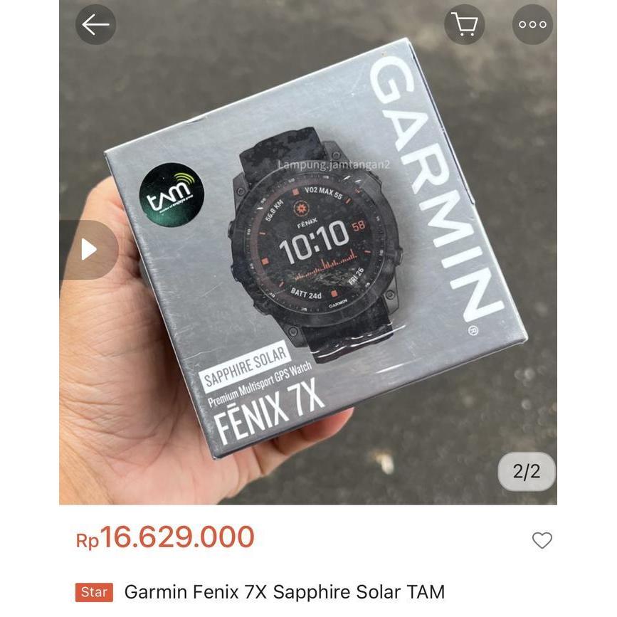Smartwatch Garmin Fenix 7X Murah Dibawah Pasaran Showroom Terlaris Best Quality 100% Original