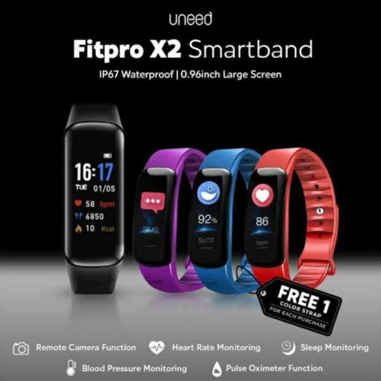 Uneed Fitpro X2 Garansi Resmi Smartband Oxymeter Oximeter Jam