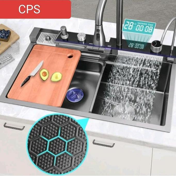 barkajule_ - rak kompor meja wastafel | 4 pintu kayu, penyimpanan praktis untuk dapur anda
