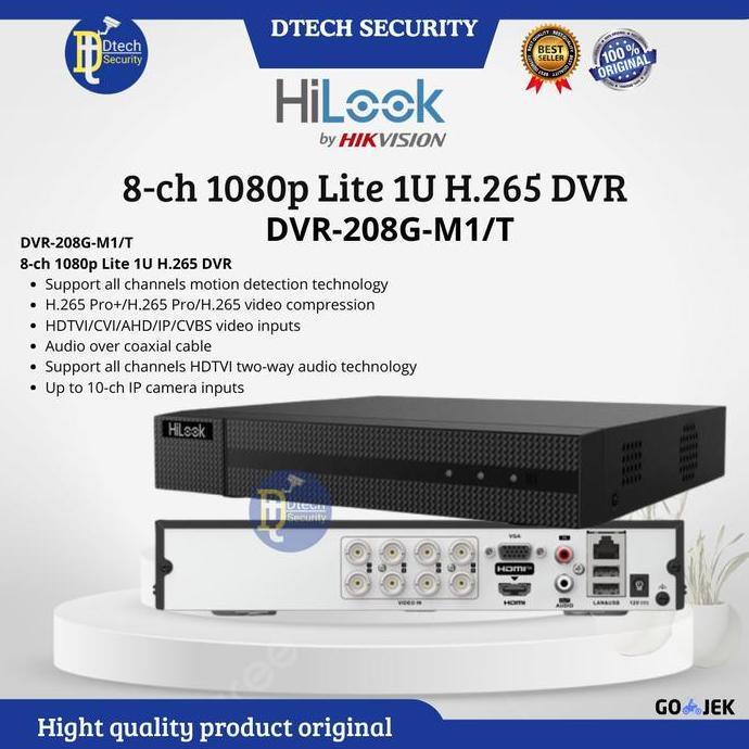 TERBARU - DVR Hilook 8 Chanel Dvr-208G-F1/ DVR Hilook Hikvision Original - Cctv