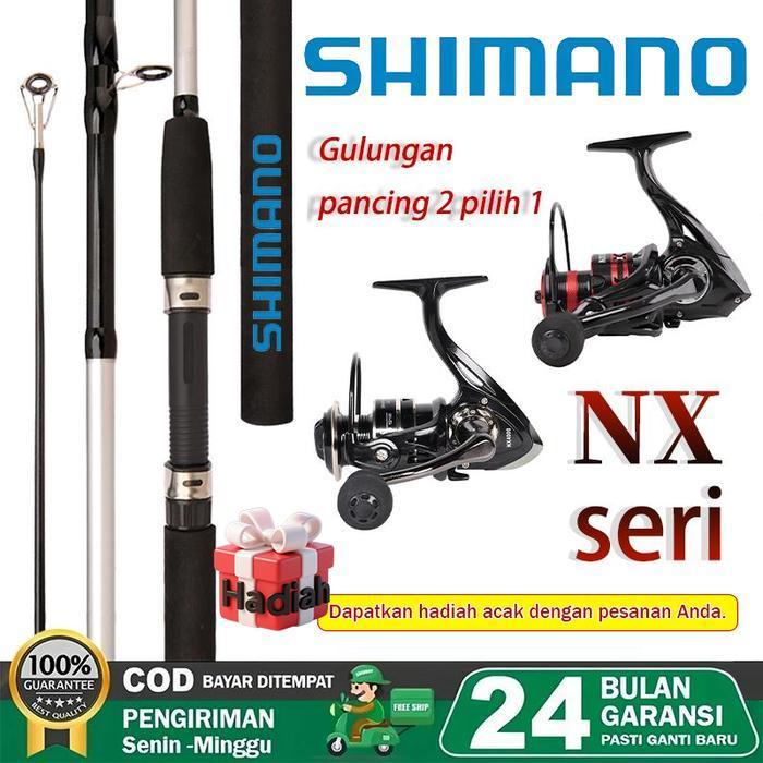 Shimano Set Pancing Lengkap | Joran 1.8-3M + Reel Spinning 1000-7000 50Kg | Metal 5.2:1 Murah Untuk 
