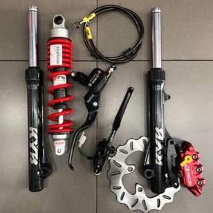 Paketan Master Rem RCB E3 Kotak 14mm set kanan kiri+Shock Shockbreaker Depan Belakang KYB Zeto 310mm