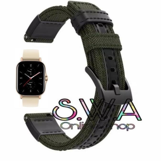 TERMURAH - Strap Nilon Nylon Woven Tali Jam Xiaomi Huami Amazfit GTS 2 Mini Acc