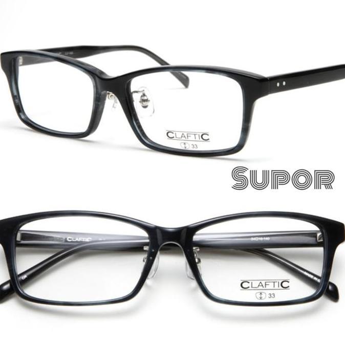 Frame kacamata minus Pria CLAFTIC 2 Jepang Original Hitam u/ progresif