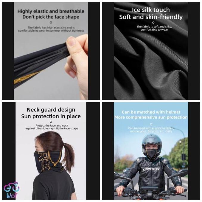 Spesial Rockbros Masker Pelindung Wajah Balaclava Slayer Silk Anti Uv Lf8049