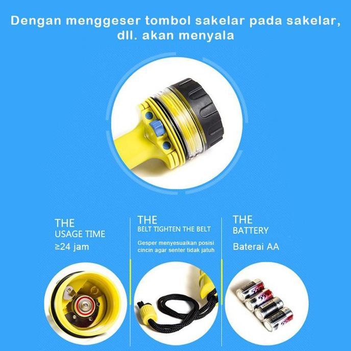 Senter Selang Diving Anti Air Senter Selam  Super Terang Kualitas Terbaik Harga Termurah