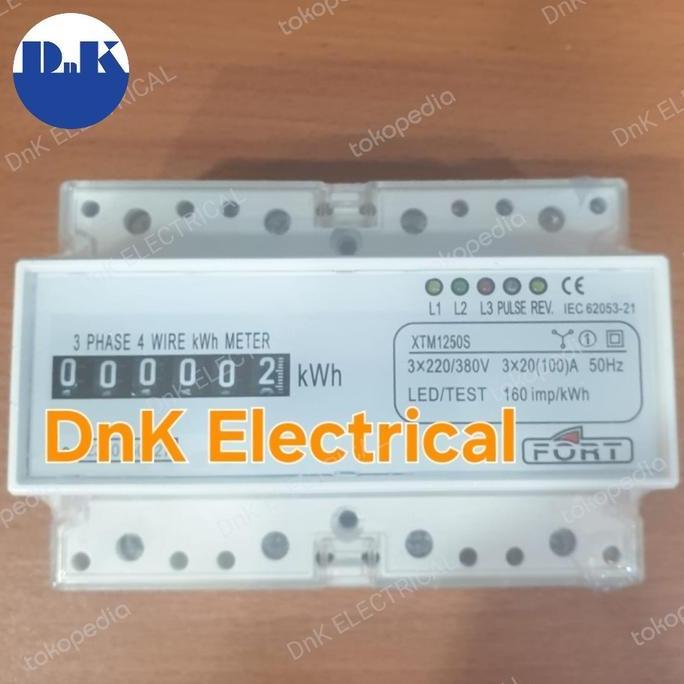 KWH Meter 3 Phase Merk Fort XTM1250S Analog Direct Terlaris