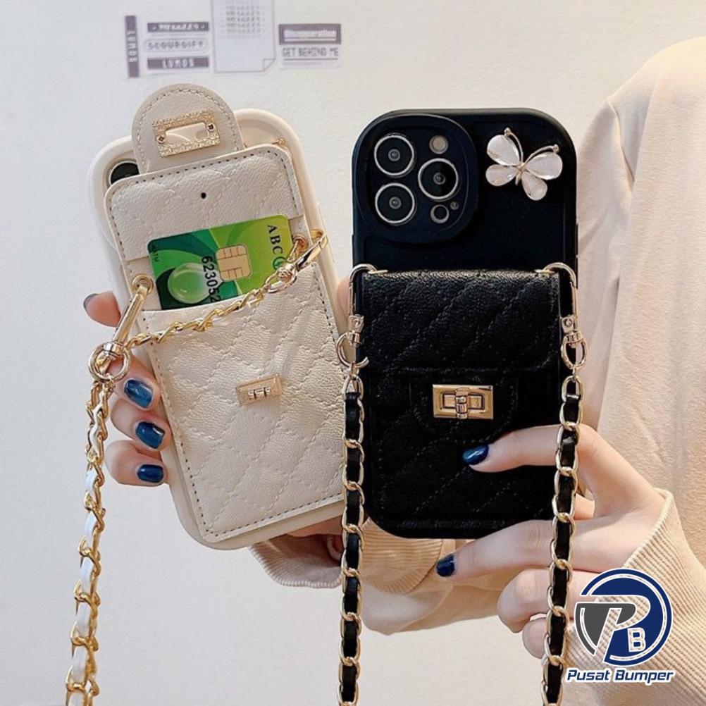 Sun Shop Gc30 Softcase Silikon Tali Dompet Casing Rantai 1M For Vivo Y03 Y18 Y17S Y28 Y38 Y100 S19 P