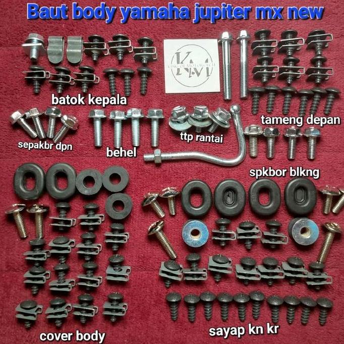 Baut body lengkap yamaha Jupiter Mx New 135-baut full set jupiter MX New 135
