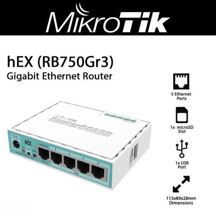 Mikrotik Rb750Gr3 (Hex)/ Router Mikrotik Rb750 Gr3 Hex/ Rb 750Gr3 Terbaru Best Quality 100% Original