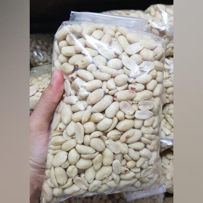 Termurah!! 1 Kg Kacang Kupas/ Kacang Tanah Mentah/ Kacang Tanah Kupas Super Ukuran Besar Garansi