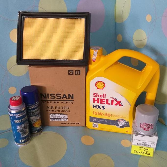 NARA Paket service Oli Shell HX5 15W-40 Datsun Go, Nissan March 1300cc (5)