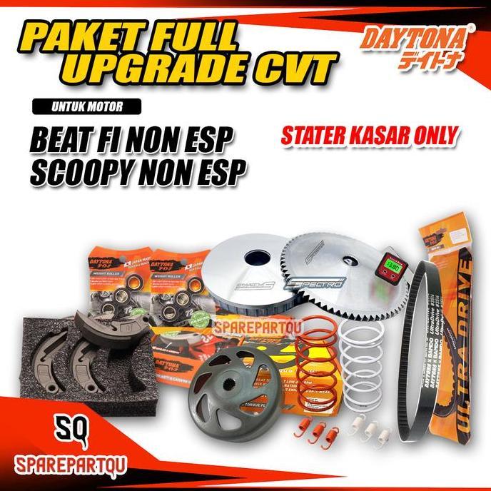 Paket Full Upgrade Cvt- Beat Fi Non Esp - Beat Fi Stater Kasar  - Scoopy Fi Non Esp - Scoopy Fi Stat