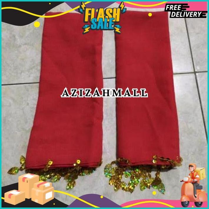 sampur selendang tari remo kerincing warna merah PROMO