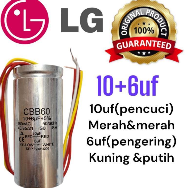 KAPASITOR MESIN CUCI 2 TABUNG LG ORIGINAL PLAT