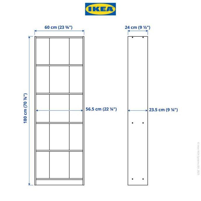 IKEA GERSBY Rak Buku Putih 60x180cm Furniture