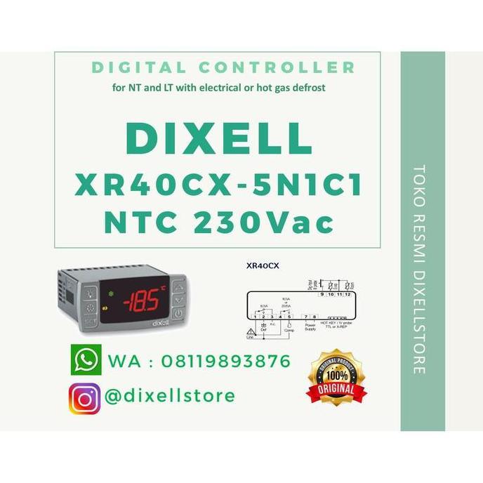Premium THERMOSTAT DIXELL XR40CX-5N1C1 Inc.NTC Probe Emerson Promo
