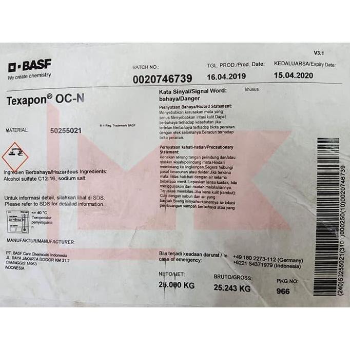 Sls Needle - Texapon Ocn - Biang Busa - Texapon(Bubuk Mesis) Basf 1 Kg