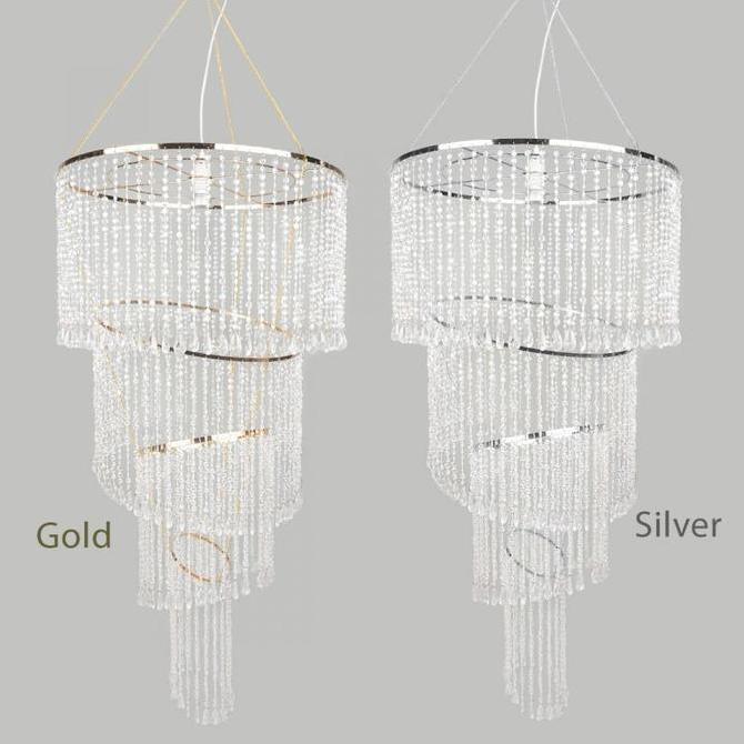 Silahkan Order] Lampu Hias Chandelier Dekorasi Gantung Suspension Crystal Chandelier