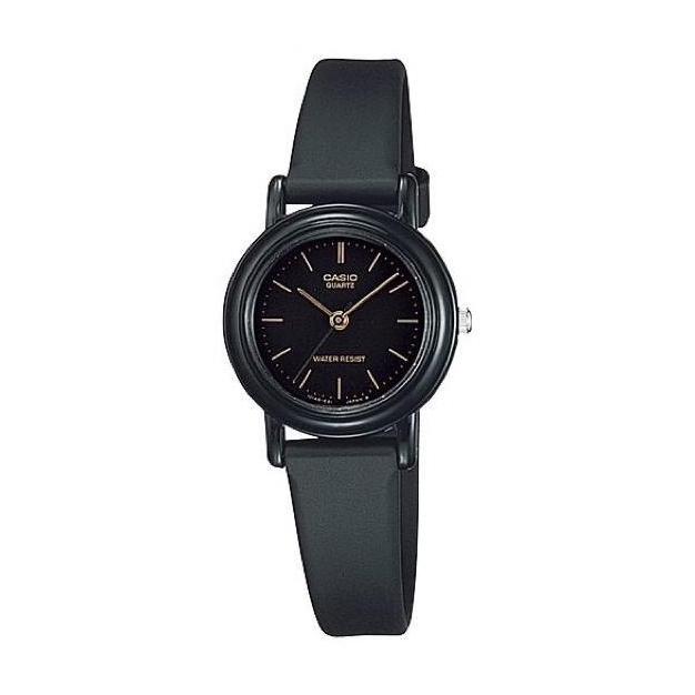 Casio General LQ-139AMV-1E / LQ139AMV-1E Jam Tangan Wanita Analog Karet Hitam (Dapat Kotak Mika) Jam