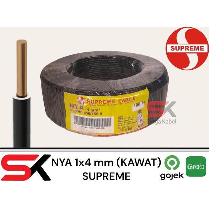 Promo NYA 1x4mm SUPREME/ KABEL GROUNDING 1 x 4 mm/ KABEL NYA/ TUNGGAL 4mm Diskon