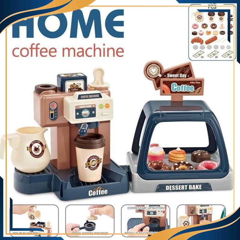 Promo Mainan Home Coffee Machine Coffee Shop Kasir Tempat Dessert Pretend Mainan Anak