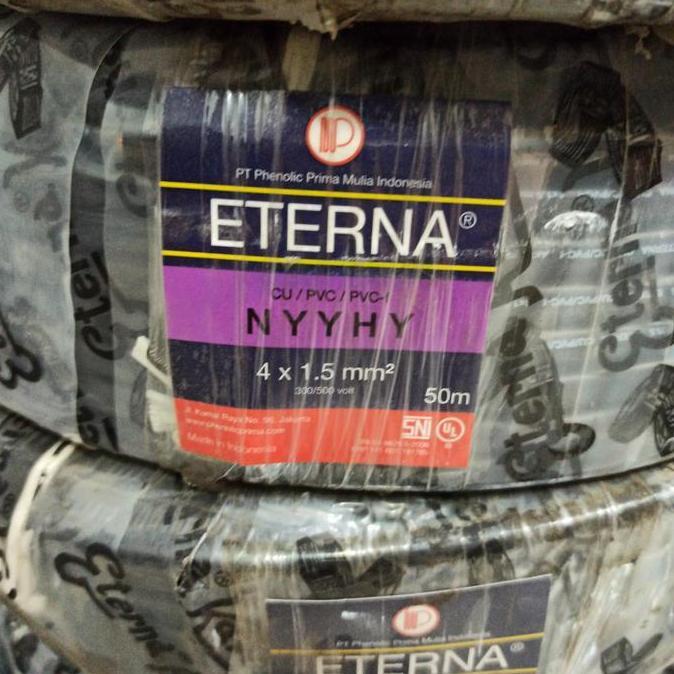 Promo Kabel Eterna NYYHY 4x1,5 @50m 4x1.5 hitam serabut Diskon