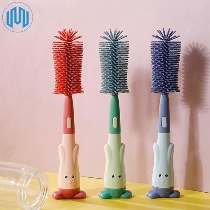 New- Sikat Pembersih Dot Bayi Empeng Botol Gelas Sedotan 4in1 Spon