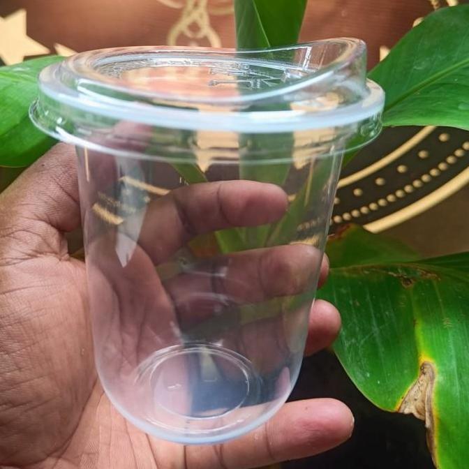 New- PET U CUP 14 OZ with STRAWLESS LID