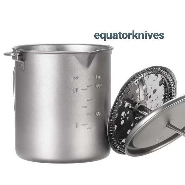 Titanium French Press Mug 750ml Outdoor Coffee cup EK2206