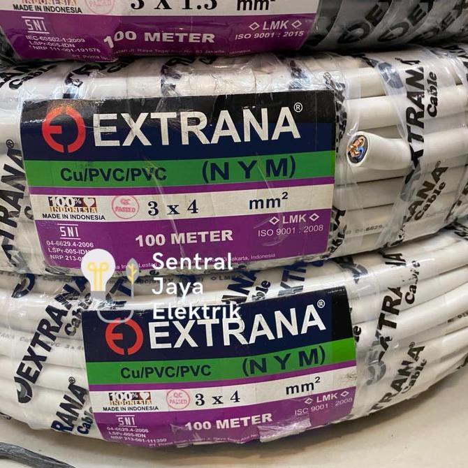 Promo KABEL NYM 3X4 mm @100 100M (METER) EXTRANA Diskon