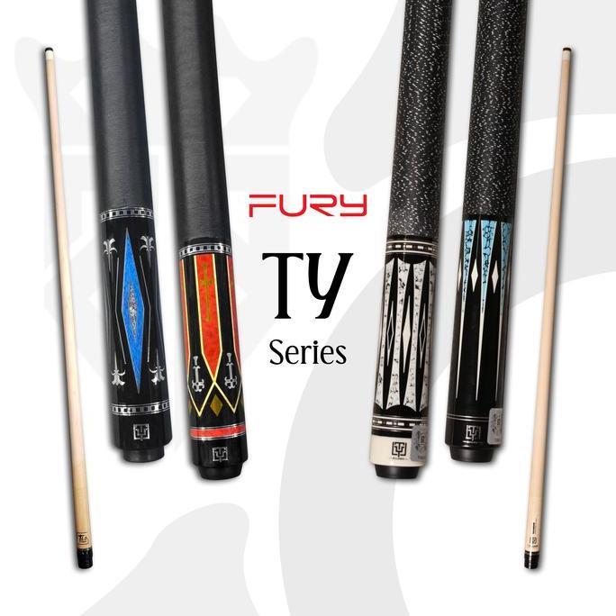 TERMURAH - Fury TY Knight Series Maple Play Cue Stick Low Deflection Stik Billiard - Profesional Ser
