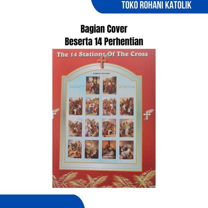 POSTER JALAN SALIB - 14 LEMBAR / POSTER 14 PERHENTIAN JALAN SALIB / HIASAN DINDING / GAMBAR ROHANI