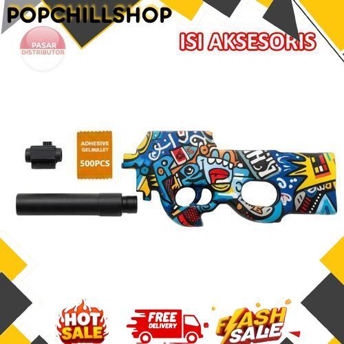 Grosir Pasar Distributor Hero Sub Machine P90 Tsg-032 Mainan Tembakan P90 Elektrik Water Gel Blaster