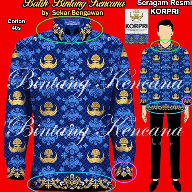 Seragam Korpri Kemeja Bintang Kencana Cotton 40s by Sekar Bengawan - Pria