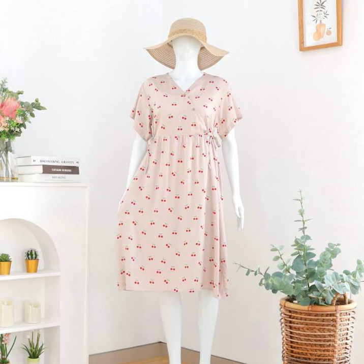 HANA DRESS KIMONO | Daster Busui | Daster Pendek Rayon Premium Model Kimono | Daster Cantik Kekinian