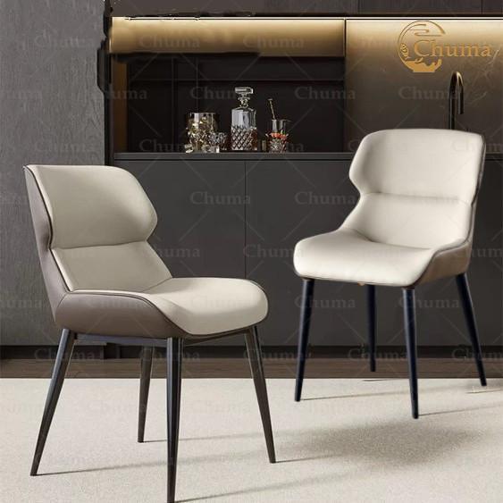 2Pcs Kursi Meja Makan Aesthetic Chair Kursi Makan Kursi Aesthetic Sofa Kursi Kursi Makan Kulit/Bulat