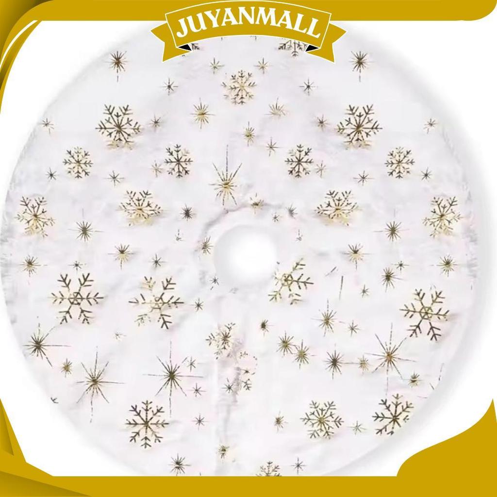 Alas Pohon Natal Motif Salju Tatakan Pohon Natal 90Cm/120Cm Da Ori