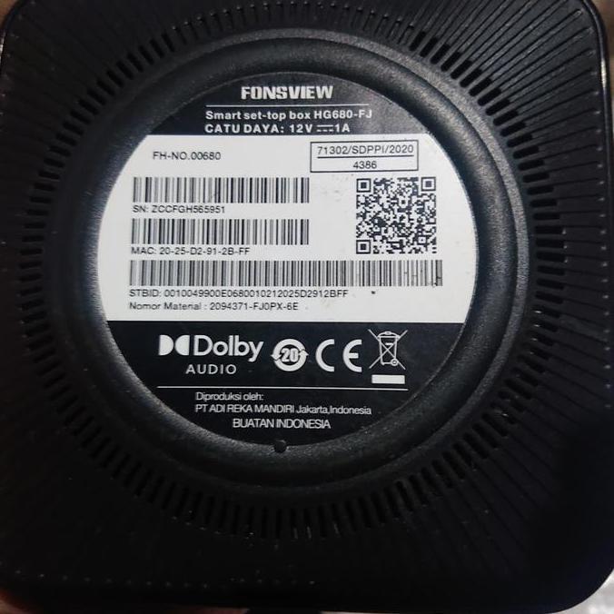 stb hg680-fj masih orian unit plus adaptor.. ..