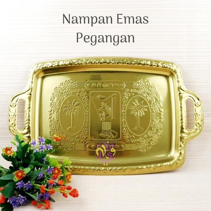 Nampan Emas Pegangan Baki Emas Talam Oleh Oleh Haji Umroh