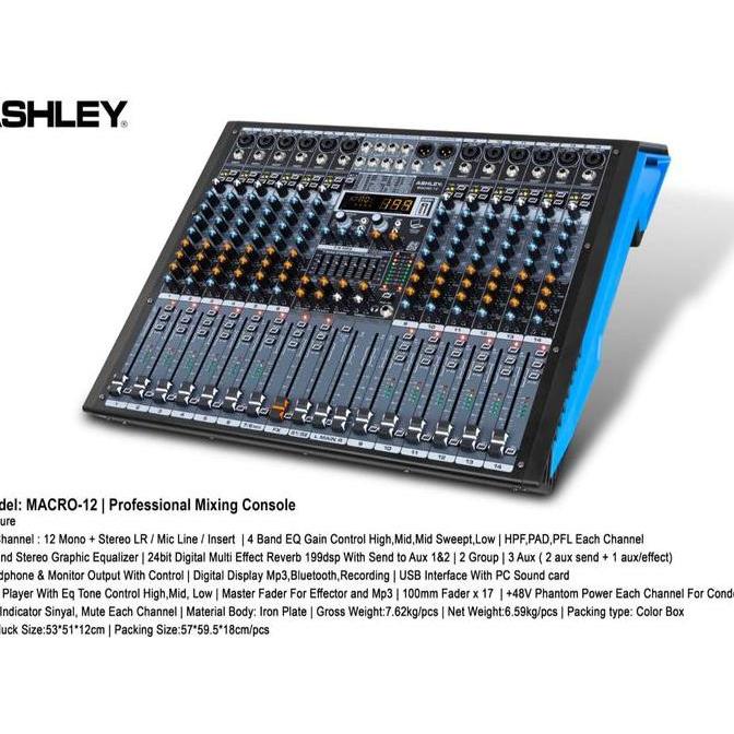 MIXER ASHLEY MACRO 12 MACRO12 ORINAL