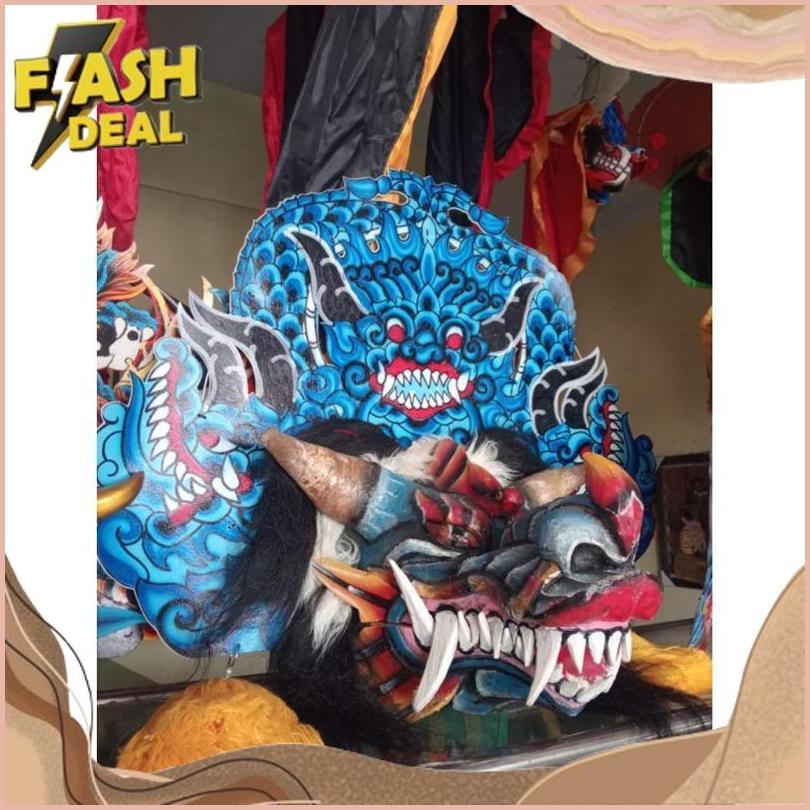 BARONGAN DEVIL ANAK KAYU UKURAN 18-20 WARNA BIRU MERAH DSKN11