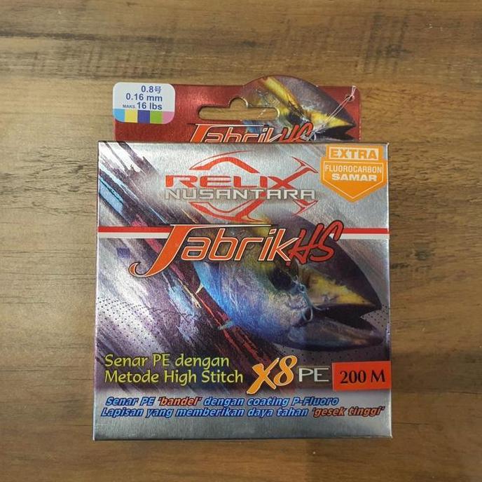 Senar PE Jabrik HS X8 Relix Nusantara PE 0,8 - ALAT PANCING AKSESORIS