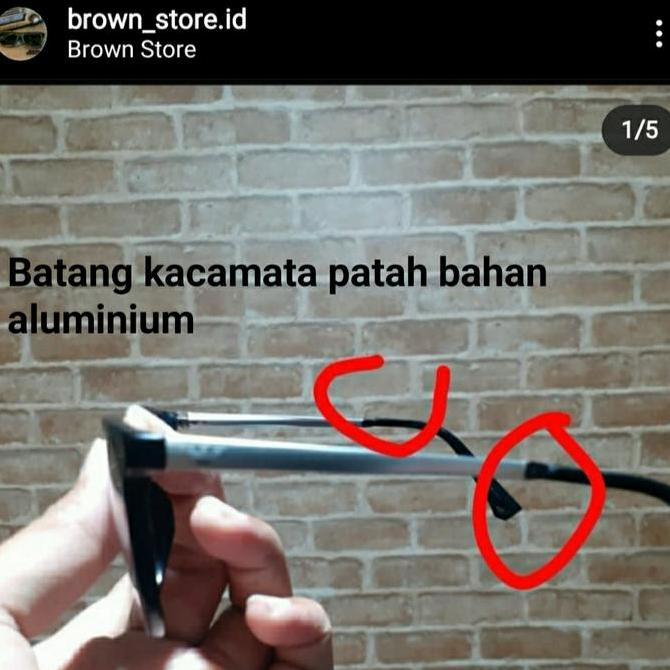 Service kacamata frame patah bahan aluminium
