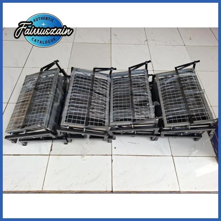 To94 Promo alat pemanggang ayam/ikan Desain berputar lipat panggangan arang komersial kapasitas besa