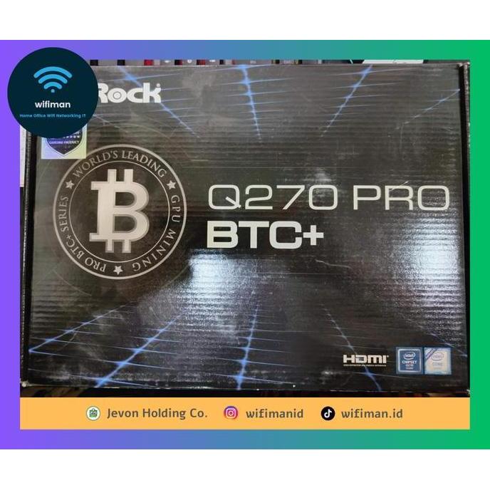 Asrock Q270 PRO BTC+ Mining Motherboard 13 Slot Intel LGA 1151 Gen 6/7