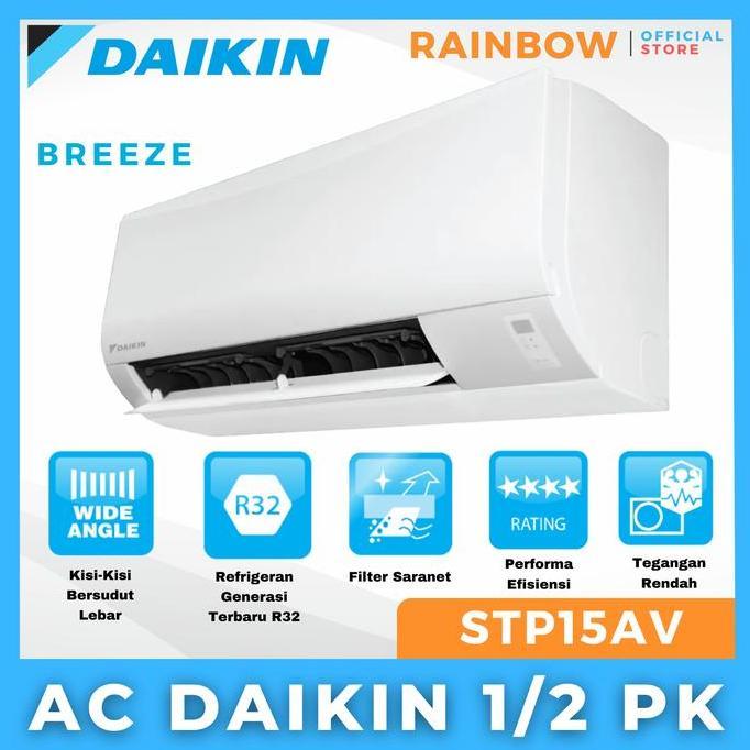 Terlaris Ac Daikin 1/2 Pk Low Watt Stp15Av Refrigrant R32