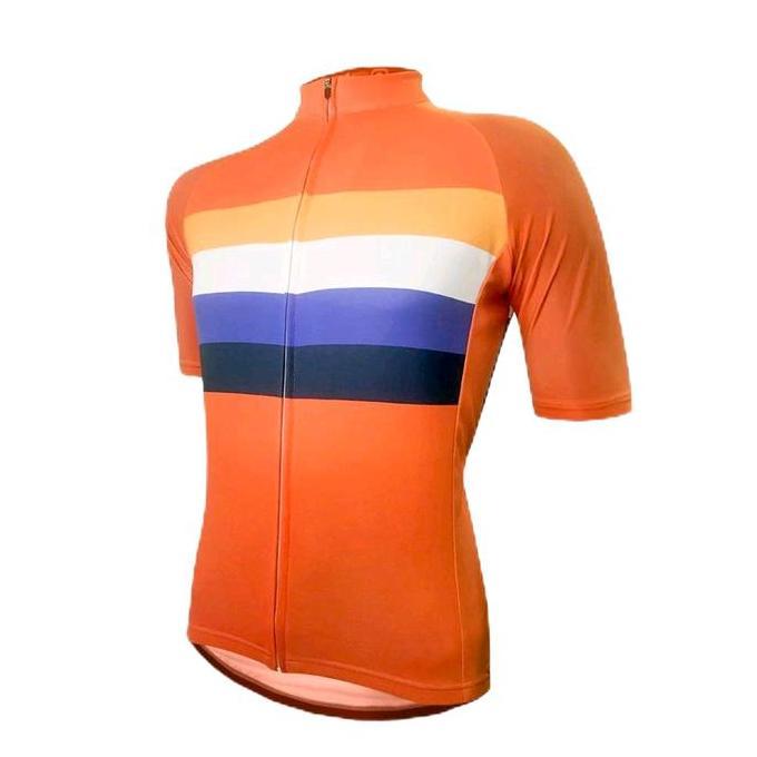 MV2 Cycling Jersey Vintage Stripes - Orange