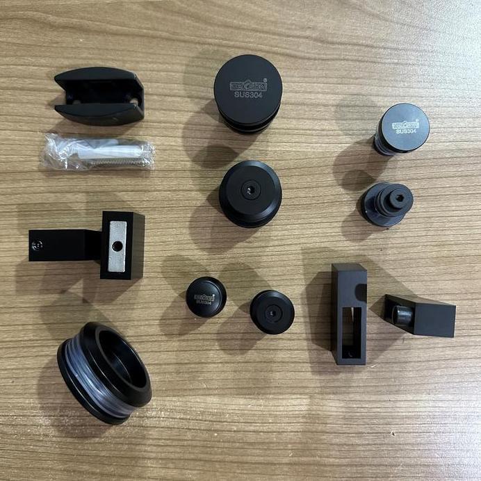 SLIDING SHOWER GLASS DEKKSON SS02 ACC MATT BLACK Single Door Accessory Only Complete Glass Sliding H